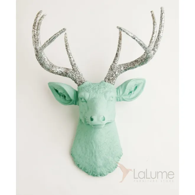 Голова оленя - Морская волна / серебряные рога от LaLume