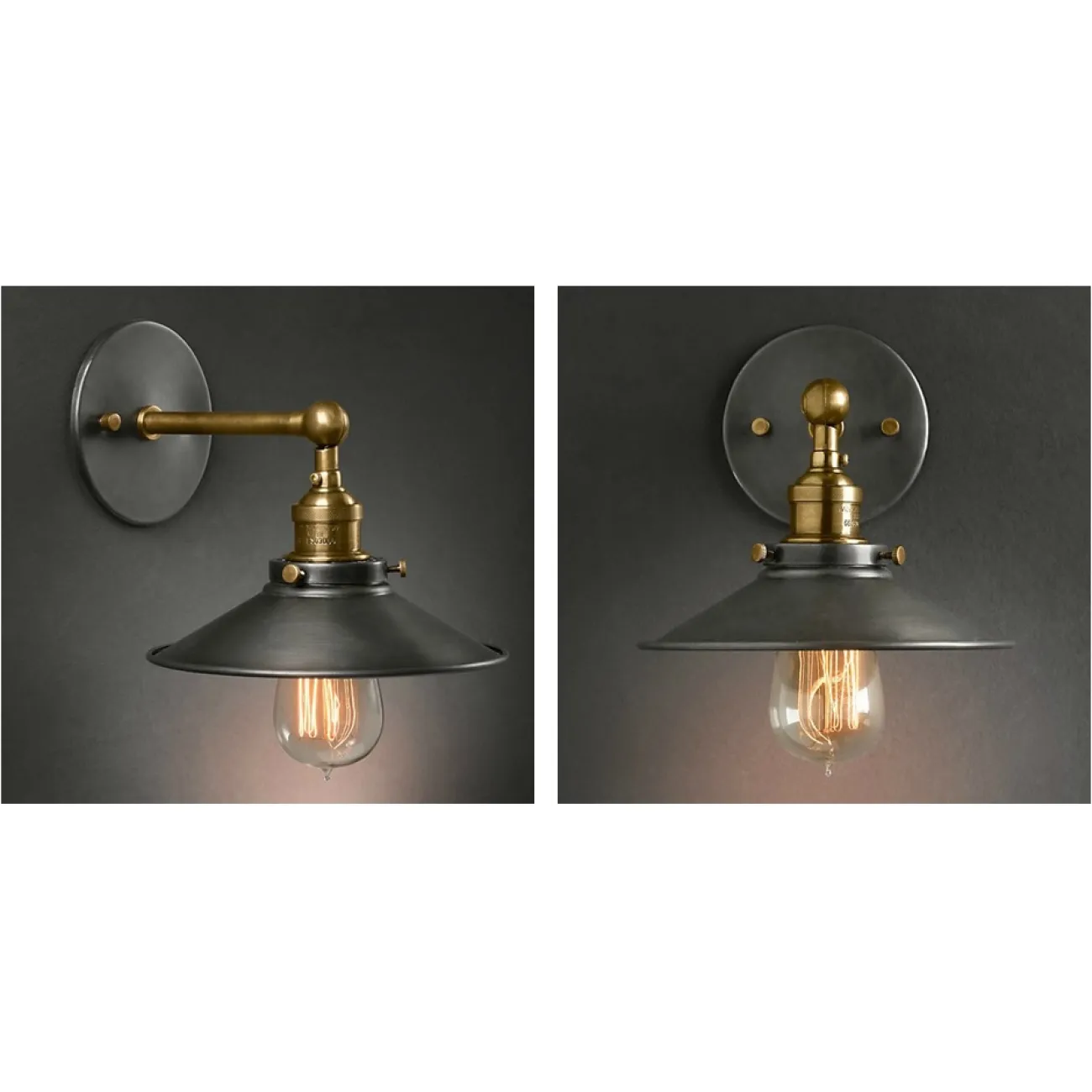 Бра Cone 20th c.Factory filament  от ImperiumLoft