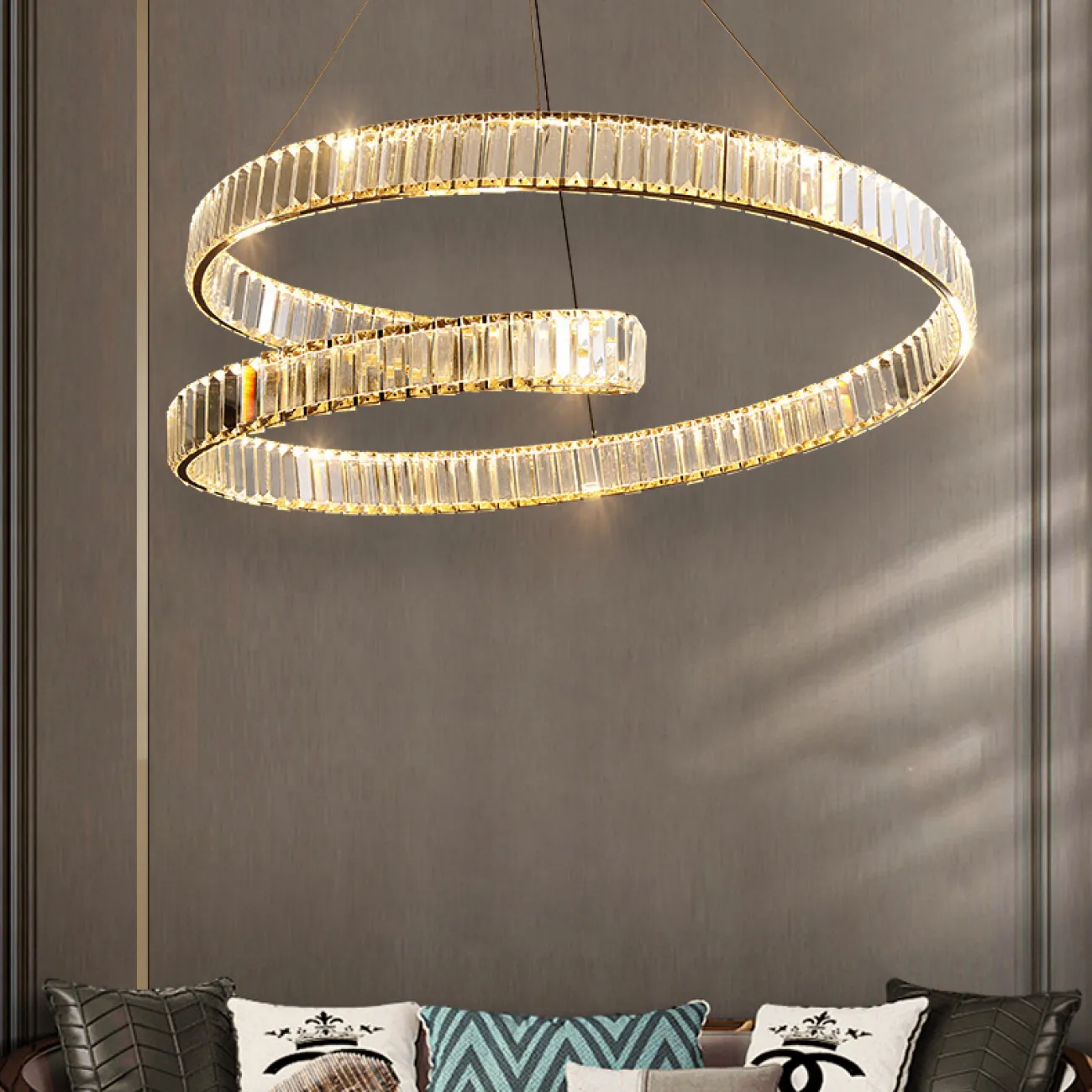 Подвесная люстра BERTOLDA S D100 Chrome от ImperiumLoft