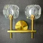 Бра Бра RH Boule de Cristal Double Sconce Brass от ImperiumLoft