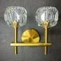 Бра Бра RH Boule de Cristal Double Sconce Brass от ImperiumLoft