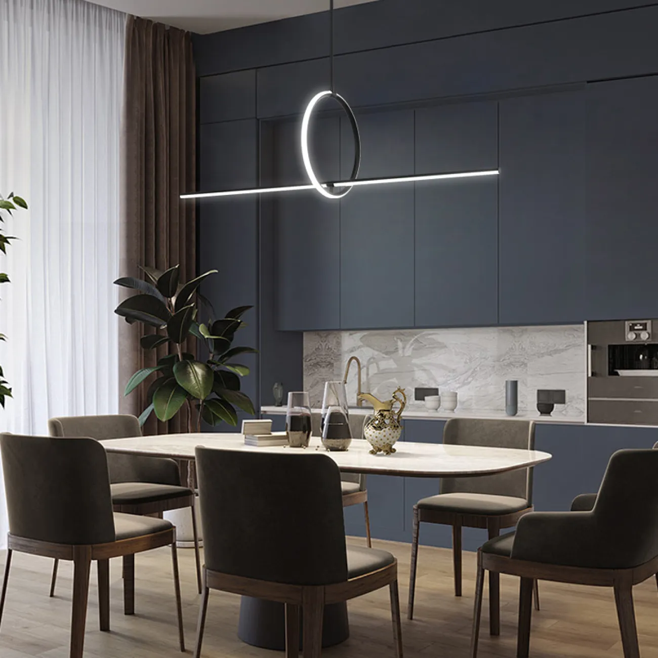 Подвесной светильник EPSILON L160 Трехцветный свет от ImperiumLoft