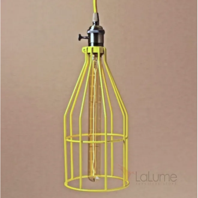 Подвесной светильник Wire Cage Pendant Twix Yellow от LaLume