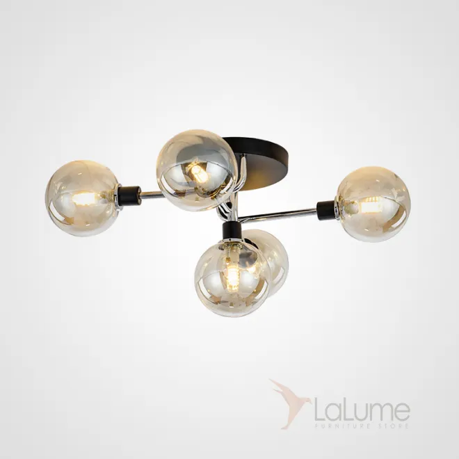 Подвесная люстра NEXO 5 Янтарь, Серебро от ImperiumLoft