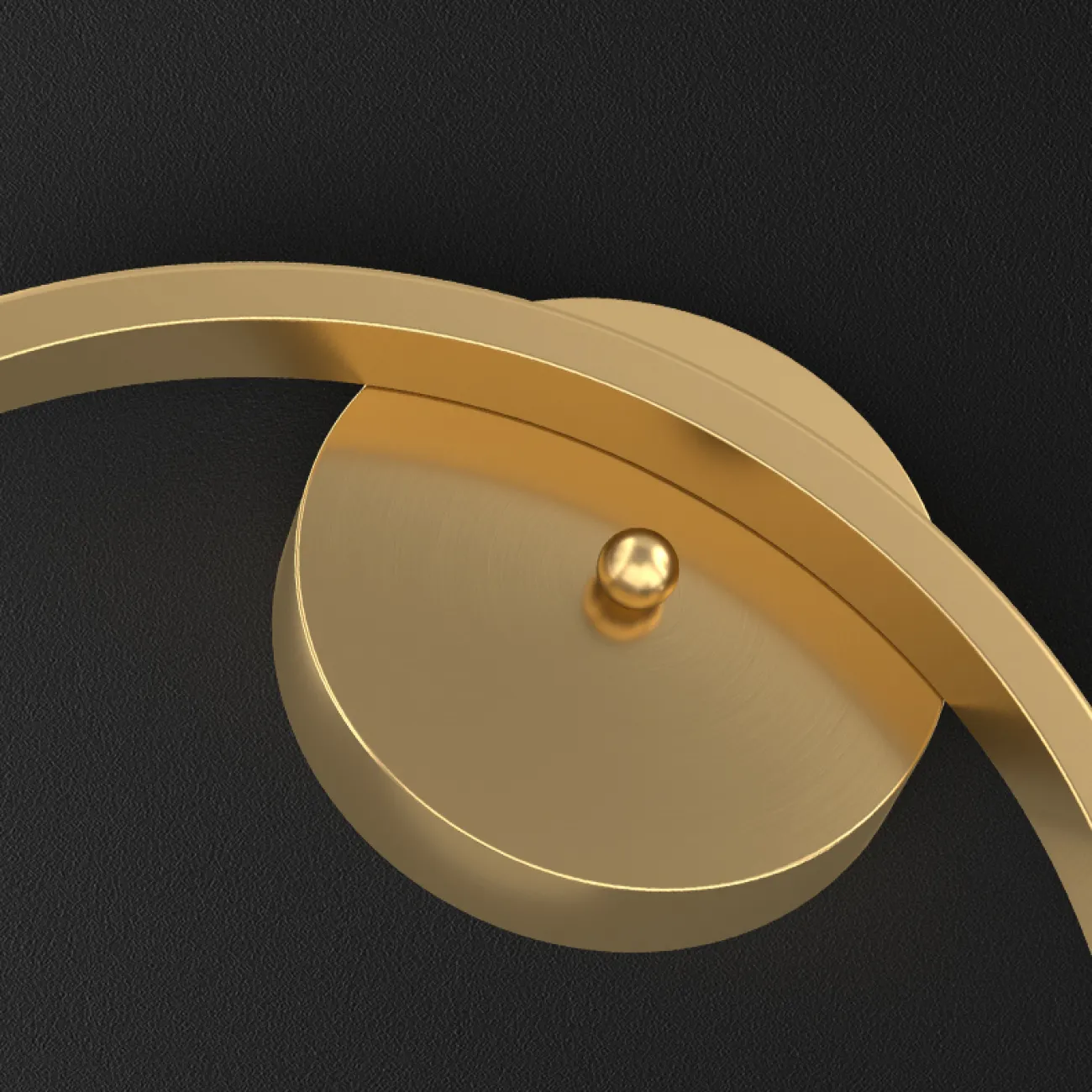 Серия настенных светодиодных светильников с плафоном в виде разомкнутого кольца с внешней LED-подсветкой RIN D20 Brass Серия настенных светодиодных светильников с плафоном в виде разомкнутого кольца с внешней LED-подсветкой RIN D20 Brass