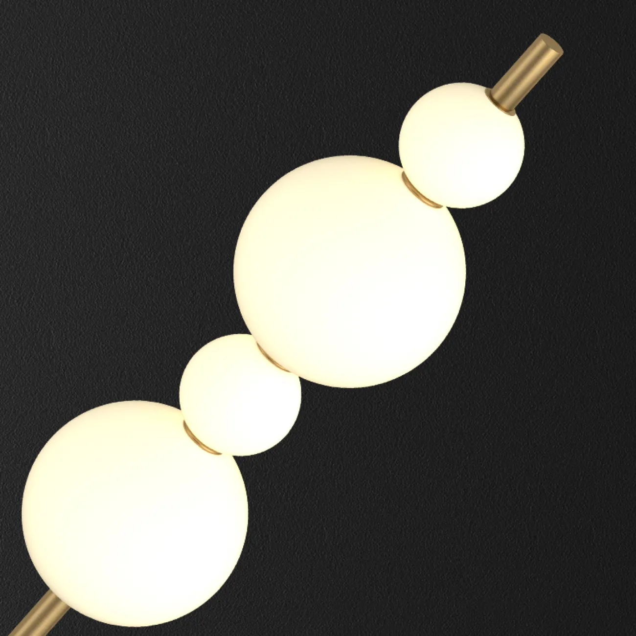 Серия напольных светильников с белыми шарообразными плафонами на вертикальной стойке из настоящей латуни KLABBE H160