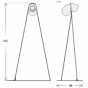 Торшер White glass trap floor lamp от ImperiumLoft
