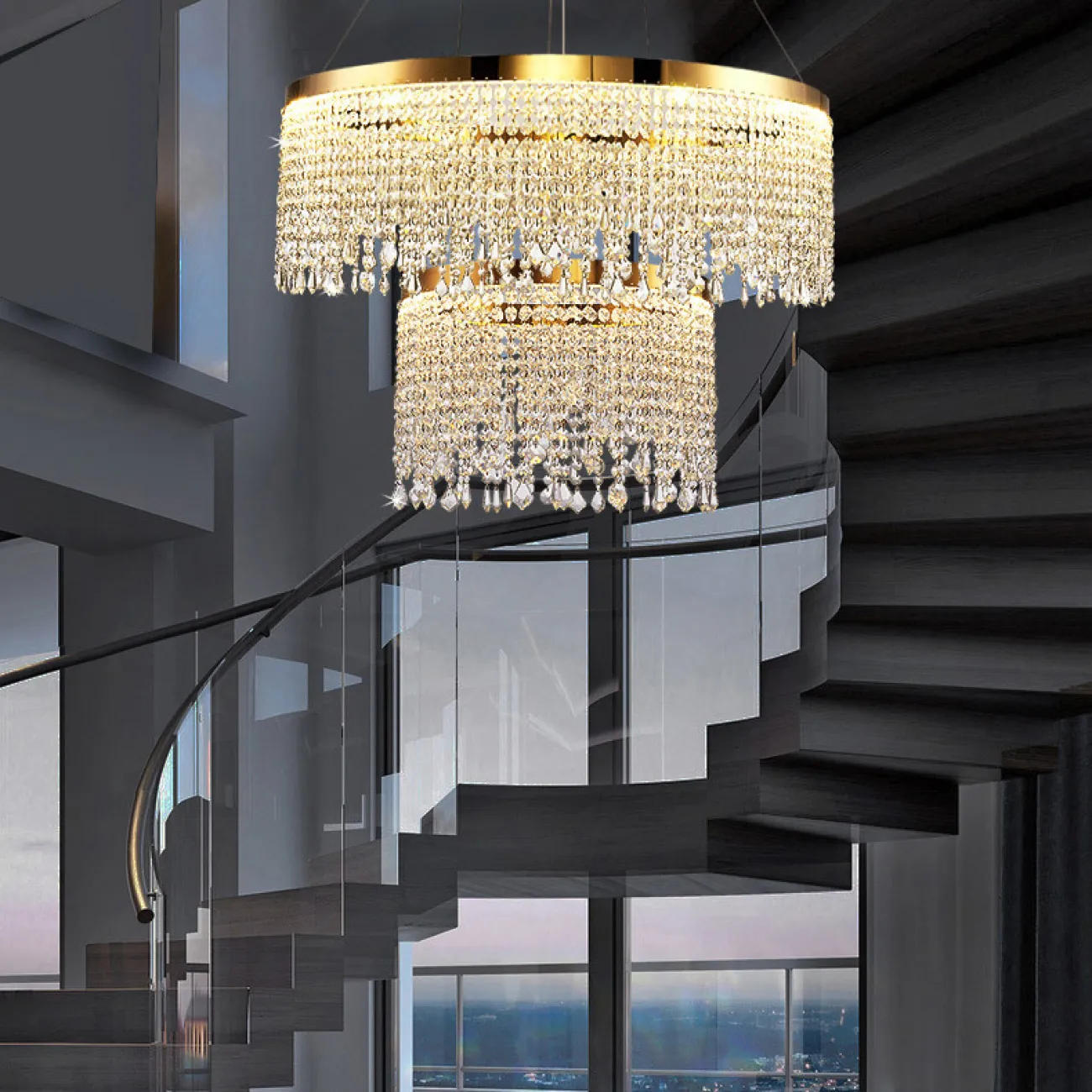 Подвесная люстра CASSANDRA D60+80 от ImperiumLoft