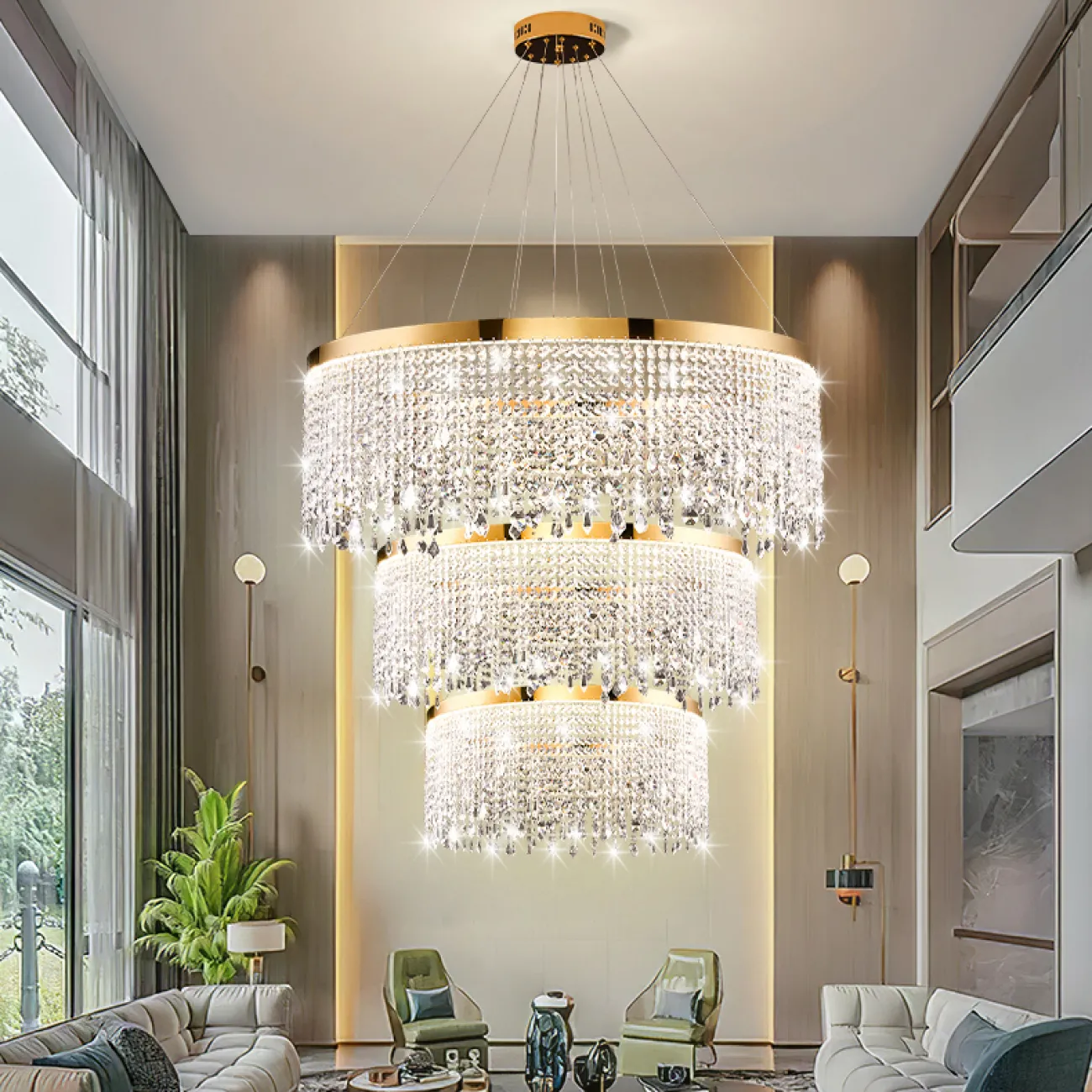 Подвесная люстра CASSANDRA D60+80 от ImperiumLoft