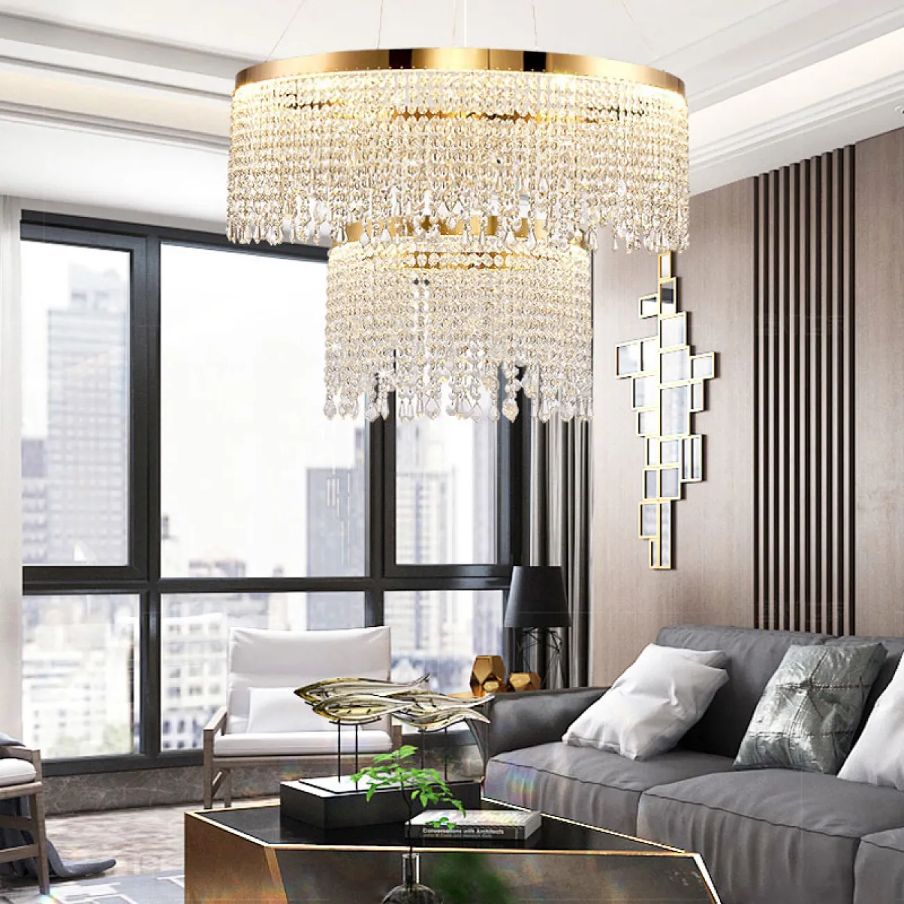 Подвесная люстра CASSANDRA D60+80 от ImperiumLoft