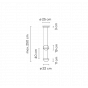 Подвесной светильник PALMA Wall lamp 2 шара + 1 вазон от ImperiumLoft