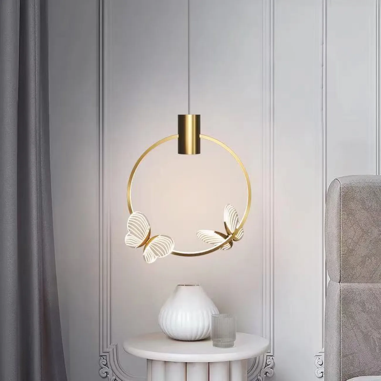 Подвесной светильник BABETTA RING 1 L320 brass 4000К от ImperiumLoft