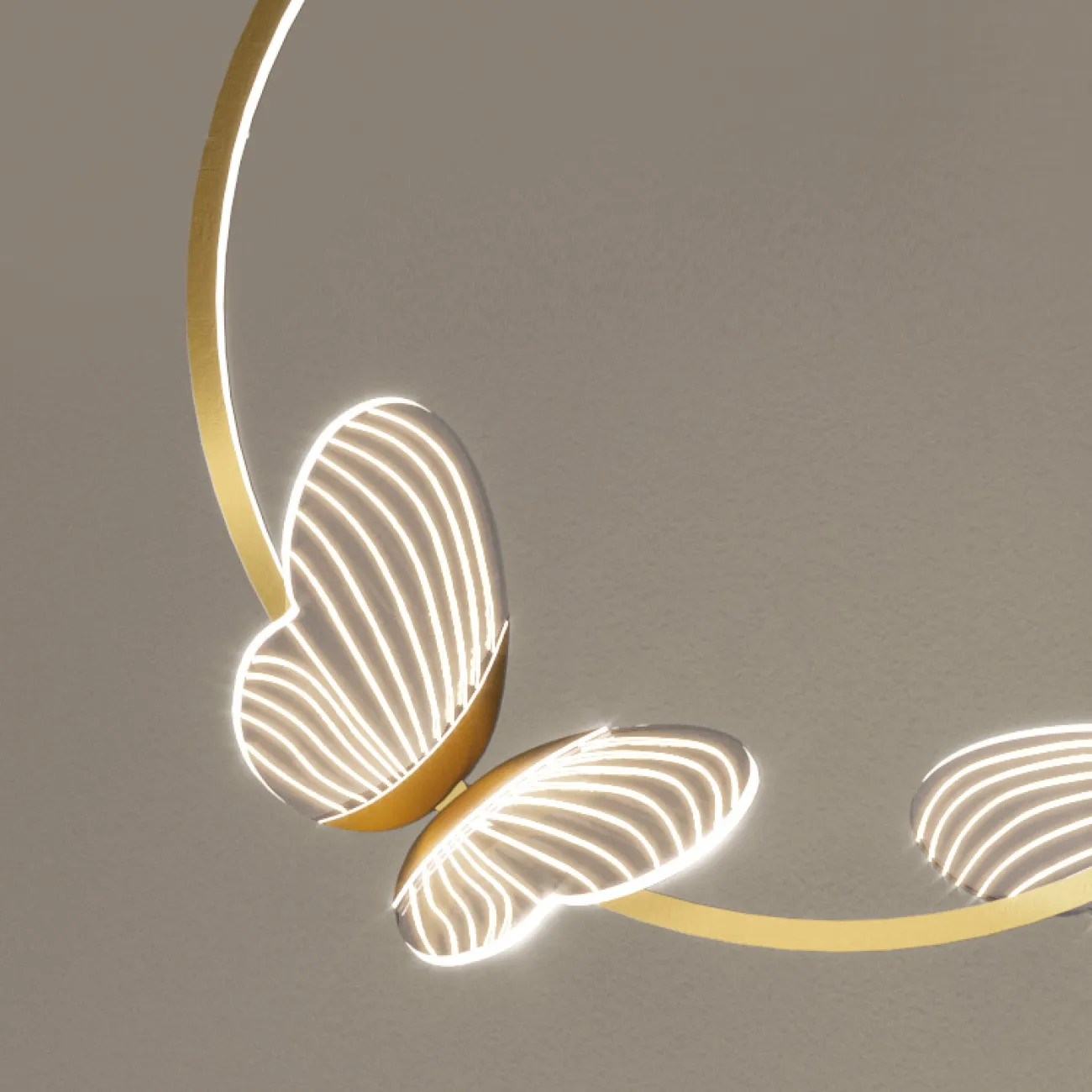 Подвесной светильник BABETTA RING 1 L320 brass 4000К от ImperiumLoft