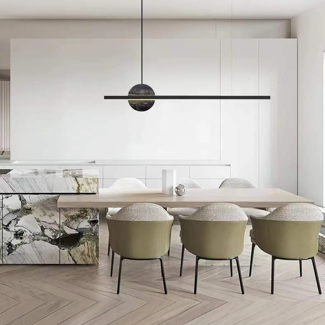 Подвесной светильник ORLAUG L102,5 Brass Green от ImperiumLoft