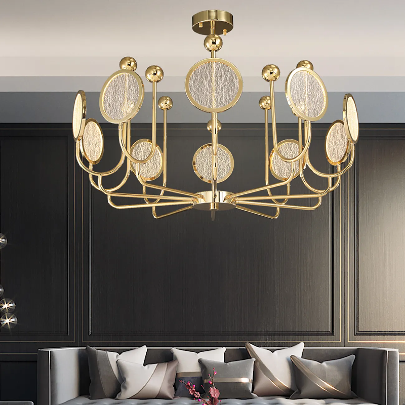 Люстра на штанге OLEANA от ImperiumLoft Люстра на штанге OLEANA от ImperiumLoft