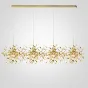 Люстра Tezani Argent Suspension Linear Gold 4L 140 от ImperiumLoft