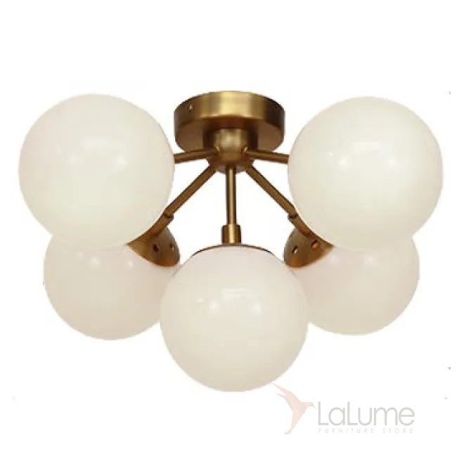 Потолочный светильник Modo 5 Brass color & white glass