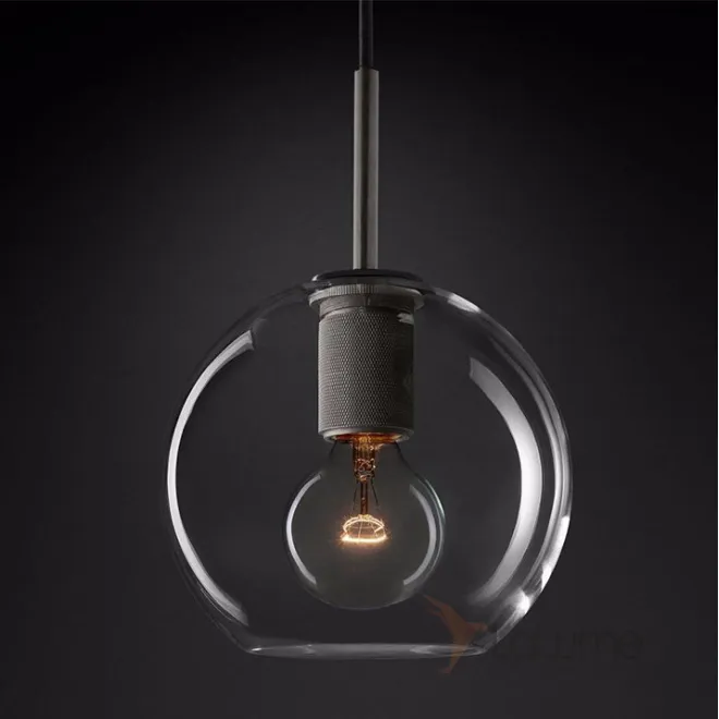 Подвесной светильник RH Utilitaire Globe Pendant Black от ImperiumLoft