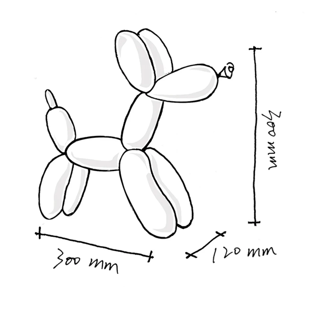 Дизайнерская скульптура собаки LaLume-SKT00180 
