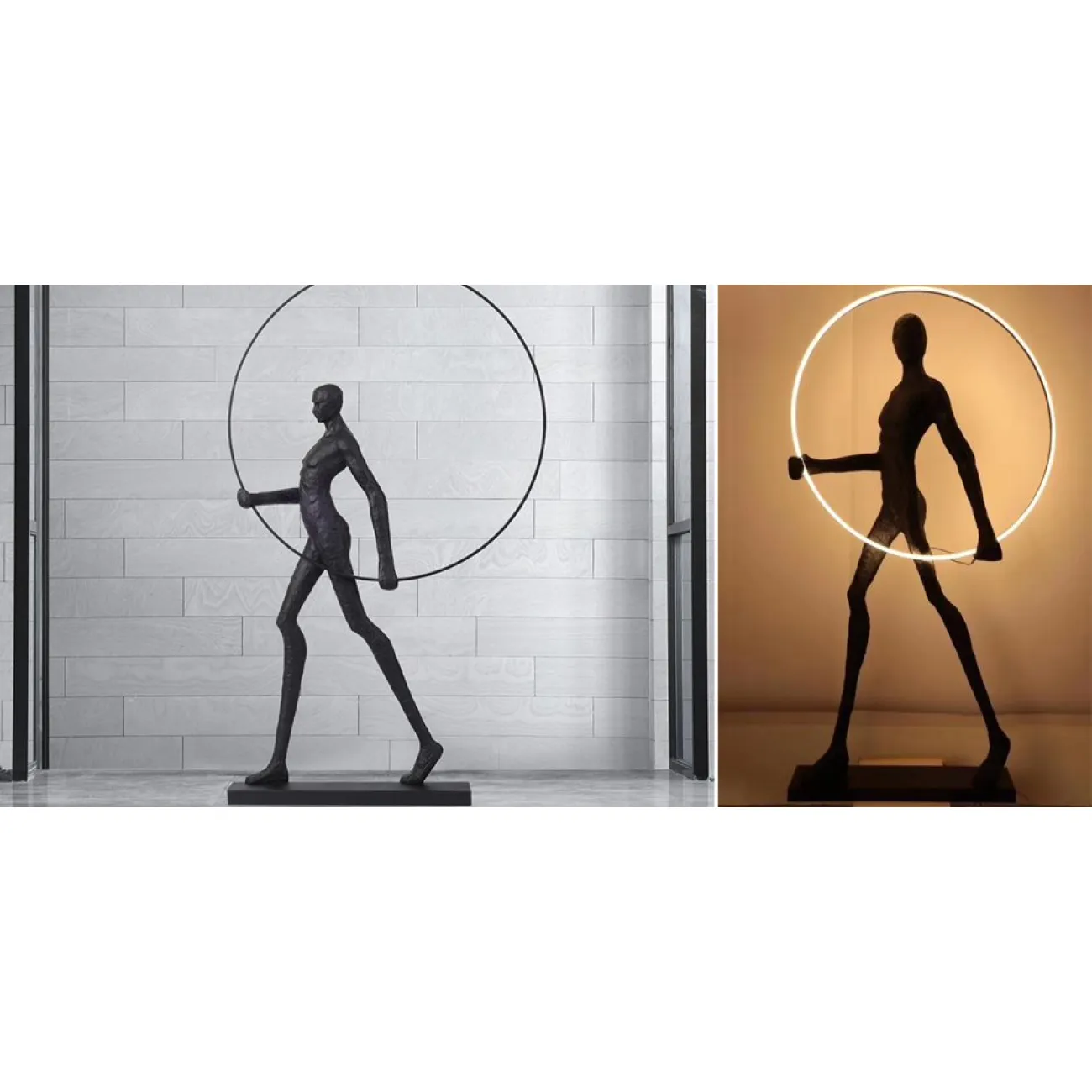 Торшер Man carries light circle