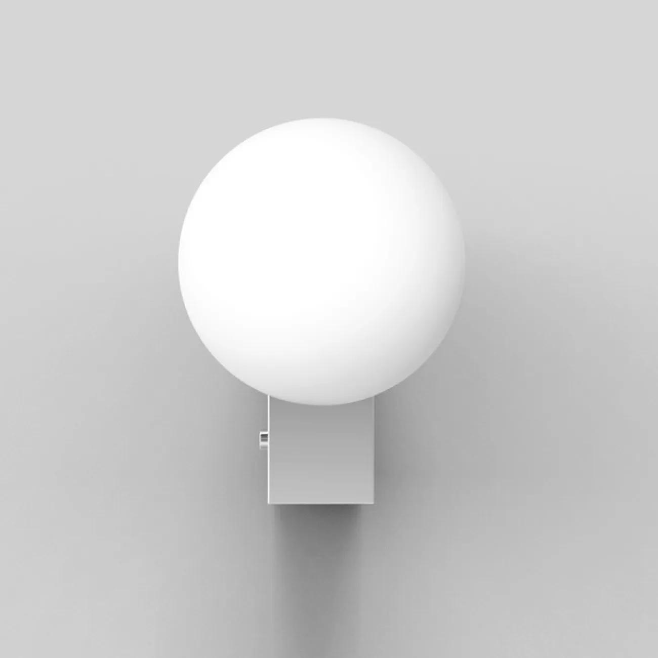 Серия настенных светильников со стеклянным шарообразным плафоном на прямоугольном креплении PACO Black