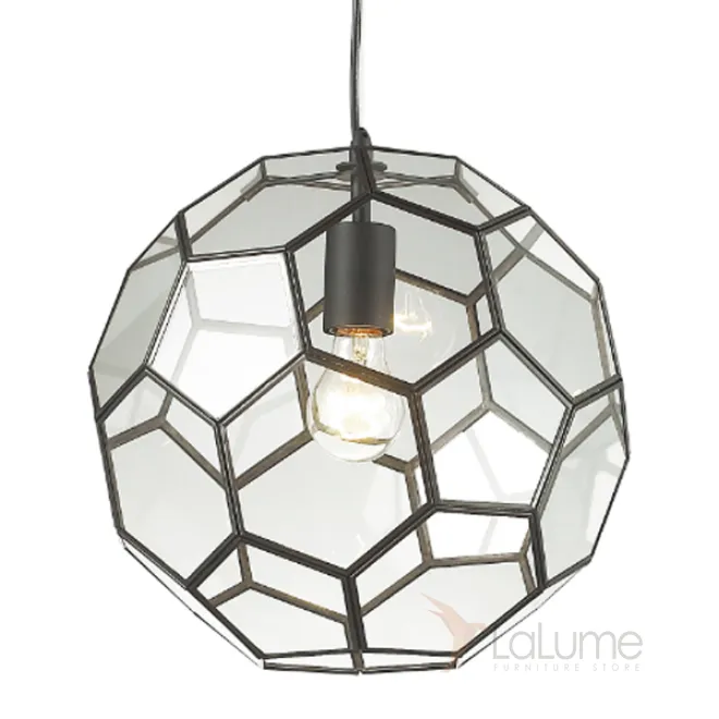 Подвесной светильник Glass & Metal Cage Pendant Globe от LaLume