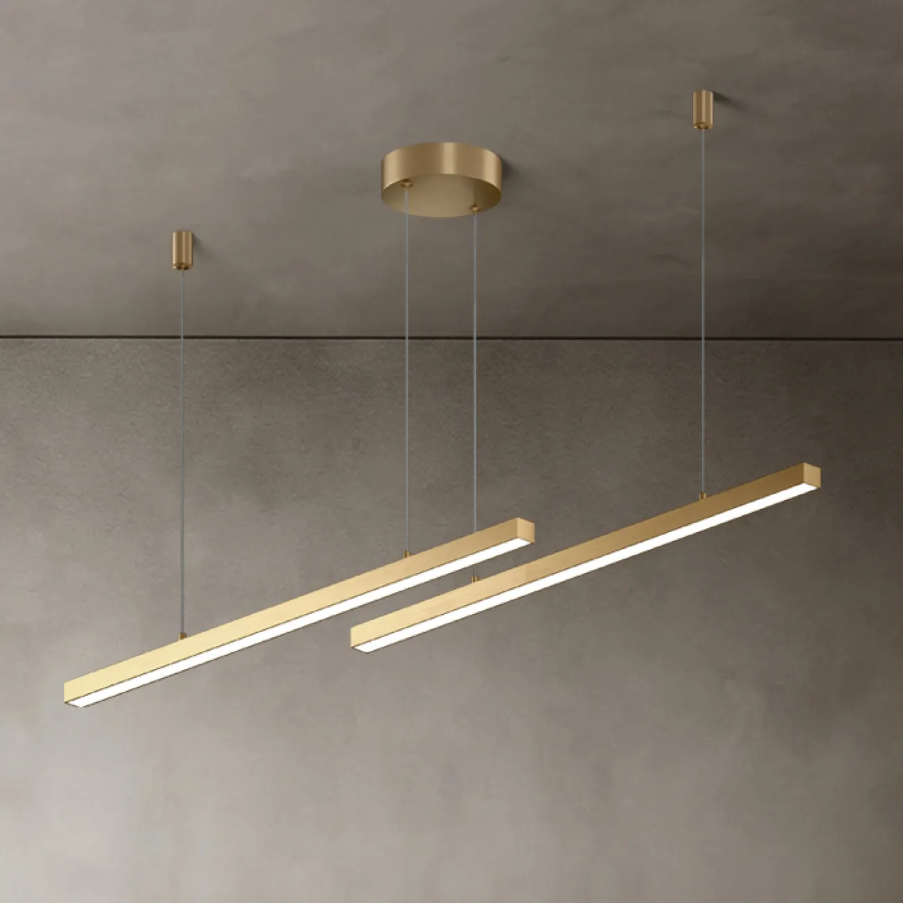 Подвесной светильник HELKEN DUO L115+155 Brass от ImperiumLoft
