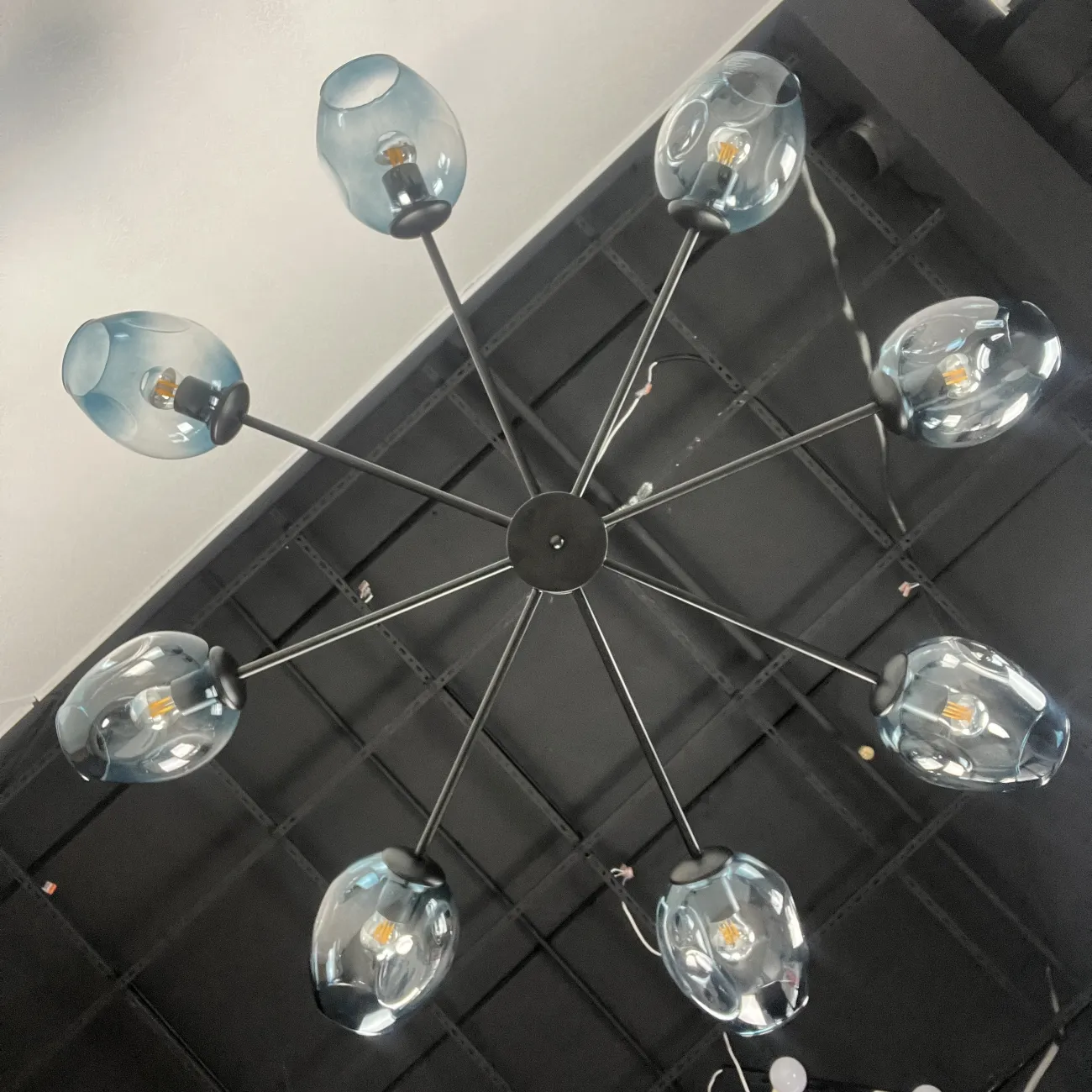 Люстра на штанге MARINE B 8 Black/Blue от ImperiumLoft