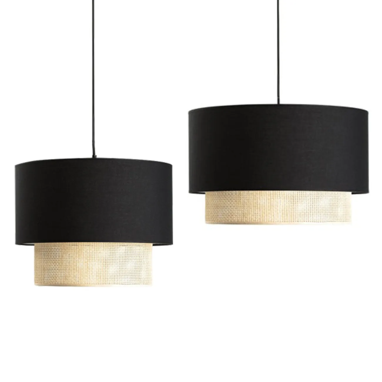 Подвесной светильник Ottar Wicker Black lampshade Подвесной светильник Ottar Wicker Black lampshade
