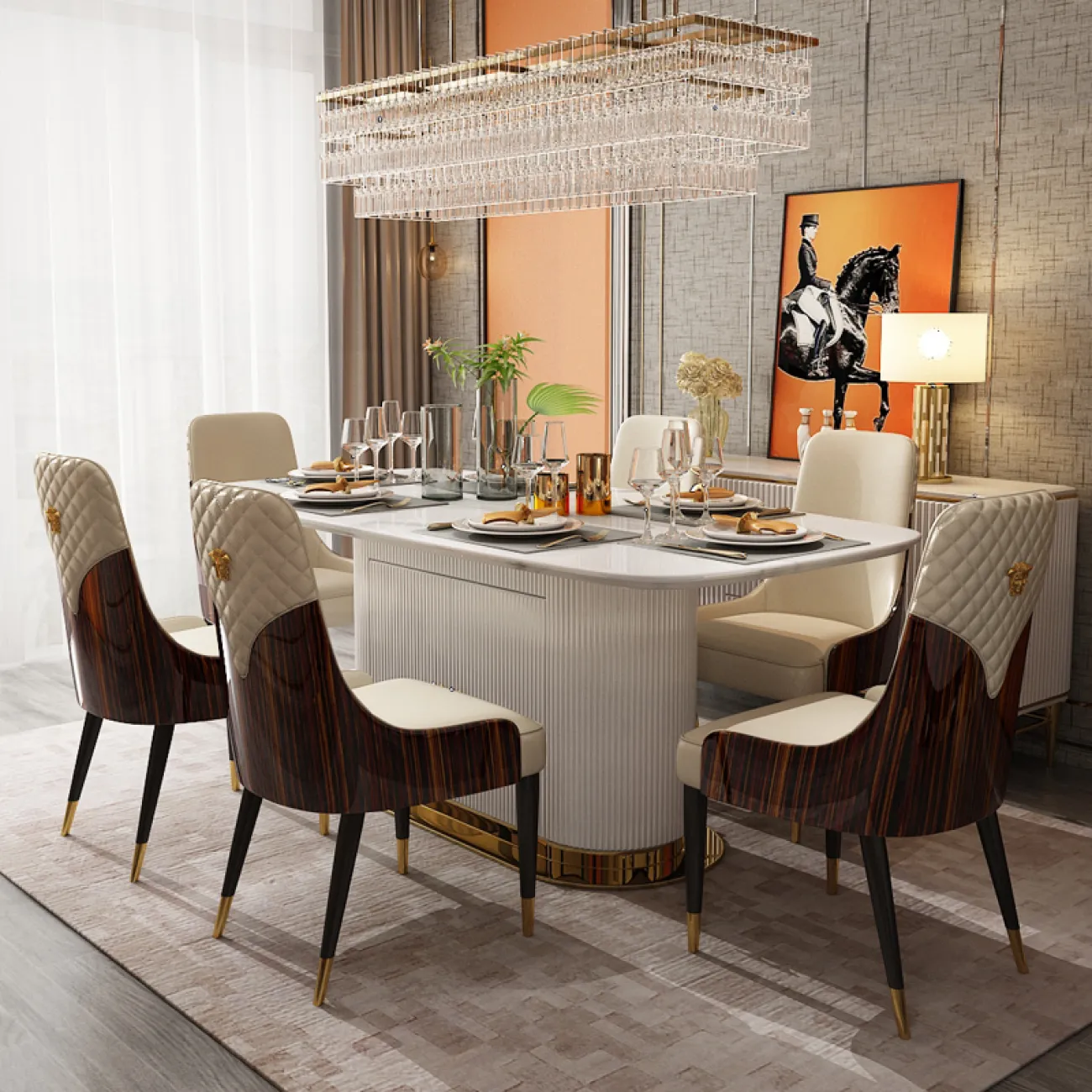 Дизайнерский обеденный стол LaLume-AZ00308