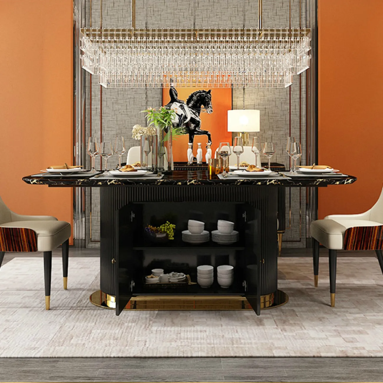 Дизайнерский обеденный стол LaLume-AZ00308