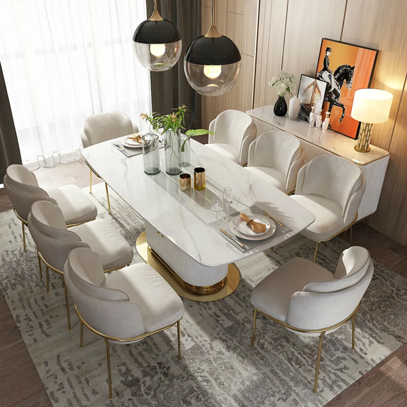 Дизайнерский обеденный стол LaLume-AZ00308