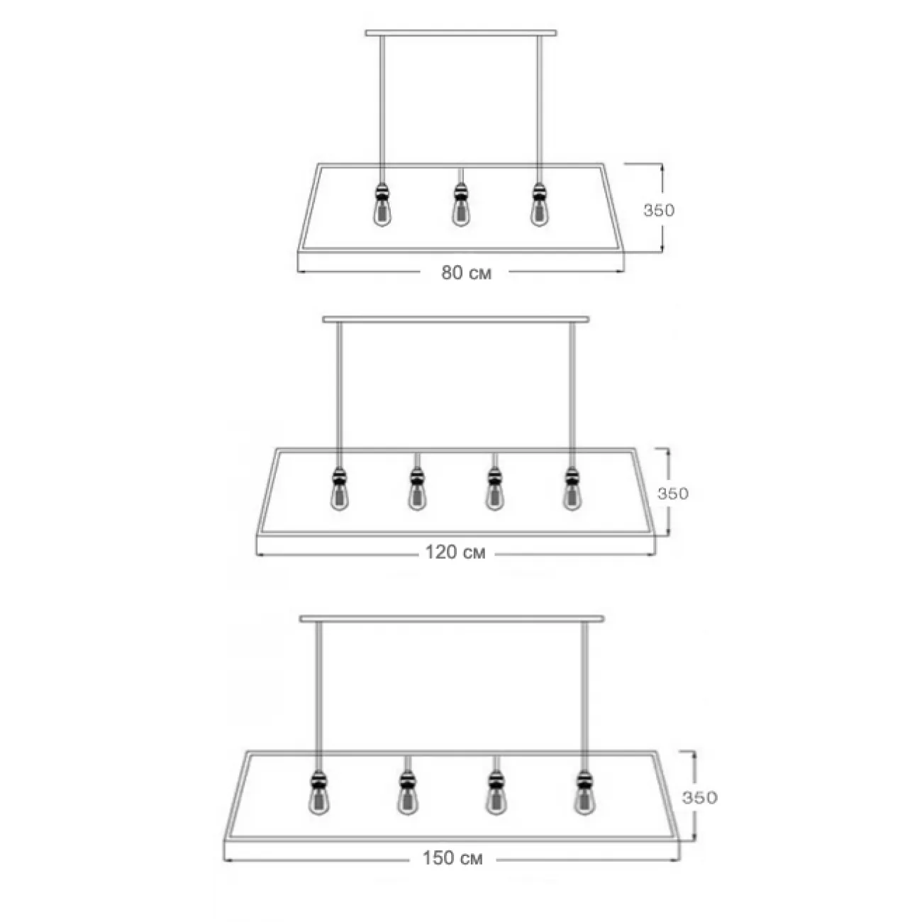 Люстра Loft Industrial Filament Chandelier Big от LaLume
