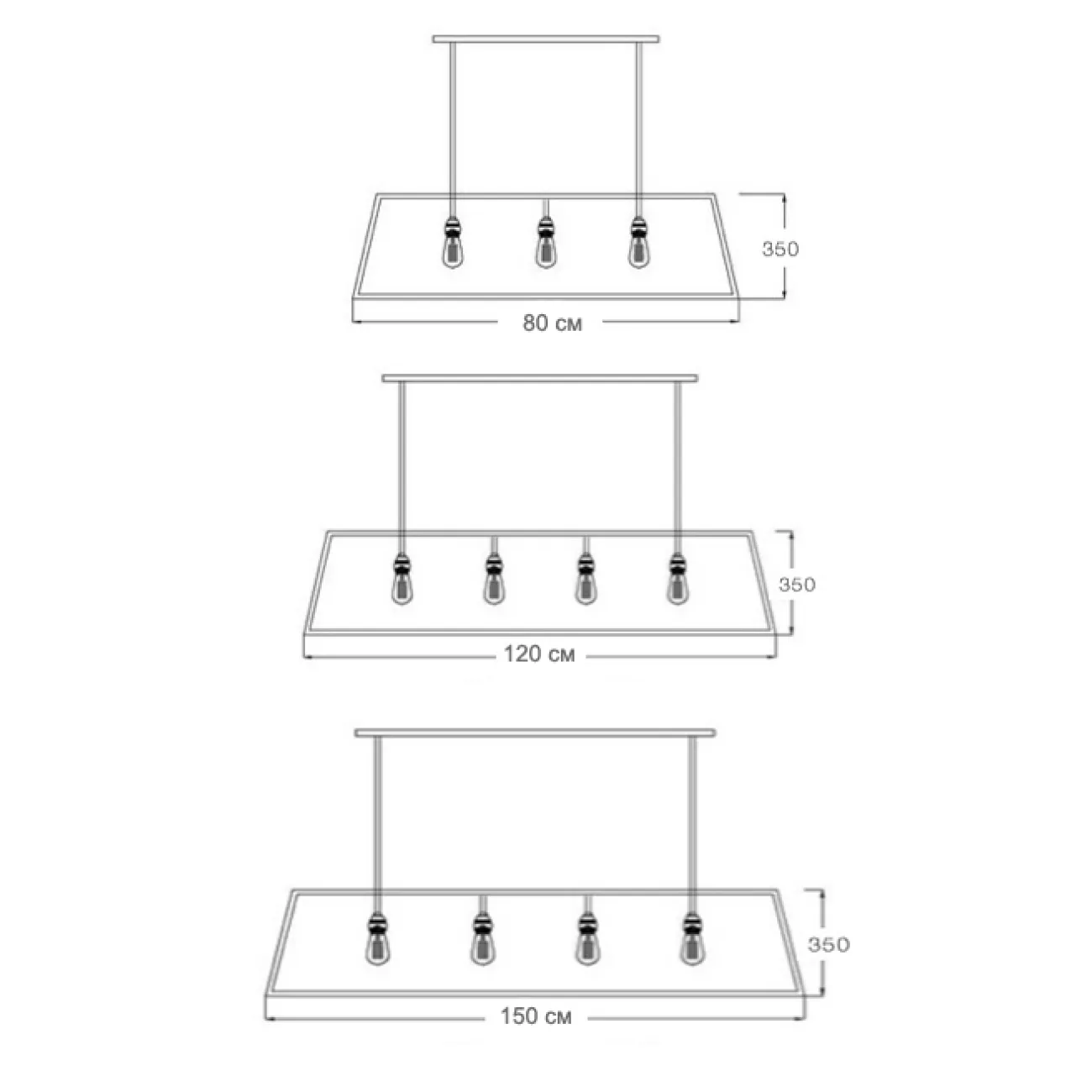 Люстра Loft Industrial Filament Chandelier Big от LaLume