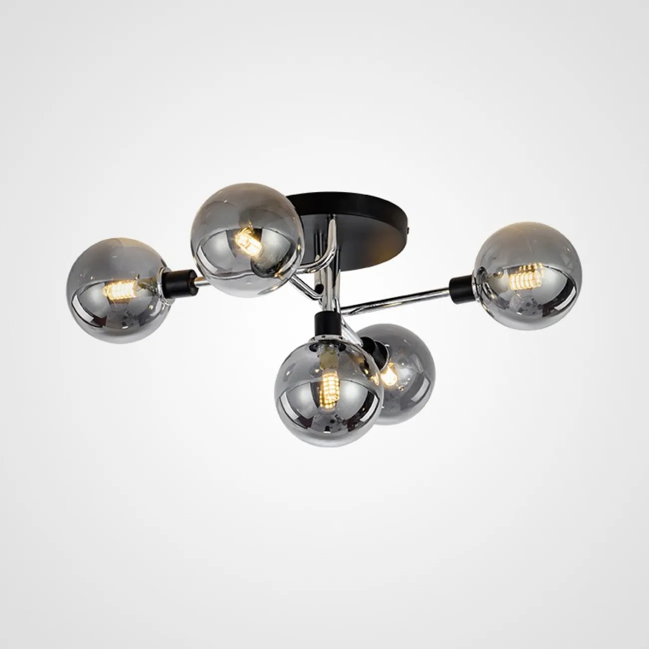 Подвесная люстра NEXO 5 Белый, Серебро от ImperiumLoft