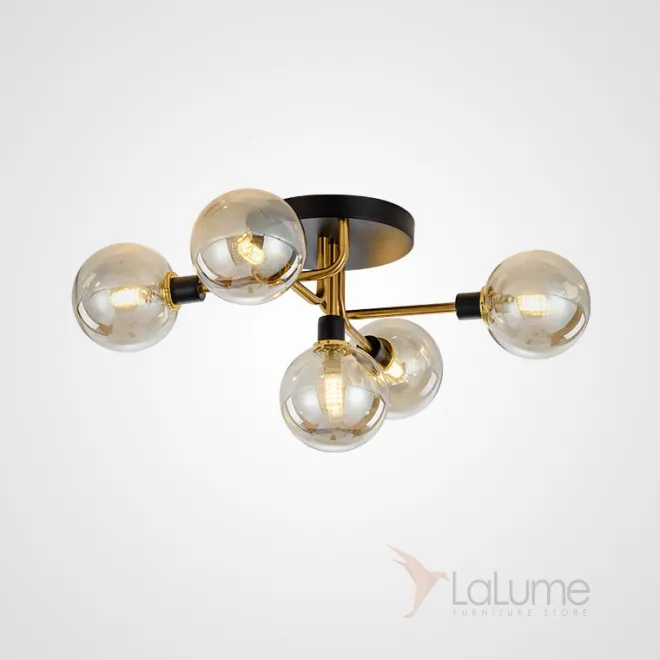 Подвесная люстра NEXO 5 Янтарь, Золото от ImperiumLoft