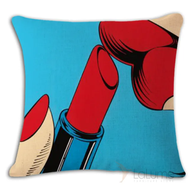 Декоративная подушка Lips and Face #7 от LaLume