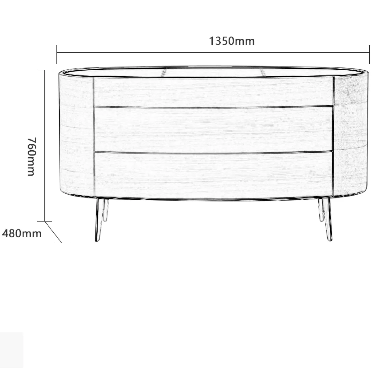 Дизайнерский комод LaLume-LK00105