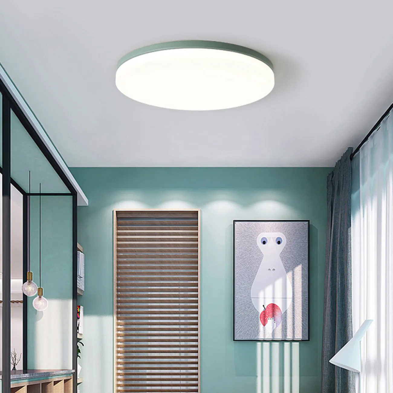 Потолочный светильник DISC HALF D26 Green от ImperiumLoft