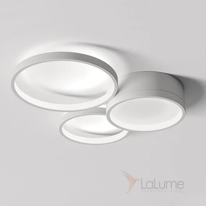 Потолочная люстра в виде колец TWINE 3 rings White от ImperiumLoft