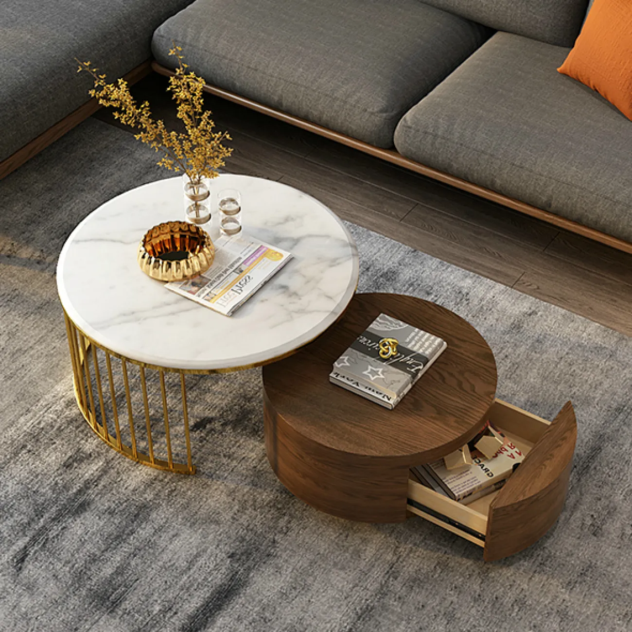 Журнальный дизайнерский столик 2462-AP00303