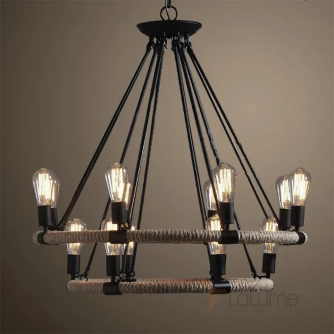 Люстра Round Tube Double Loft Rope Light от LaLume