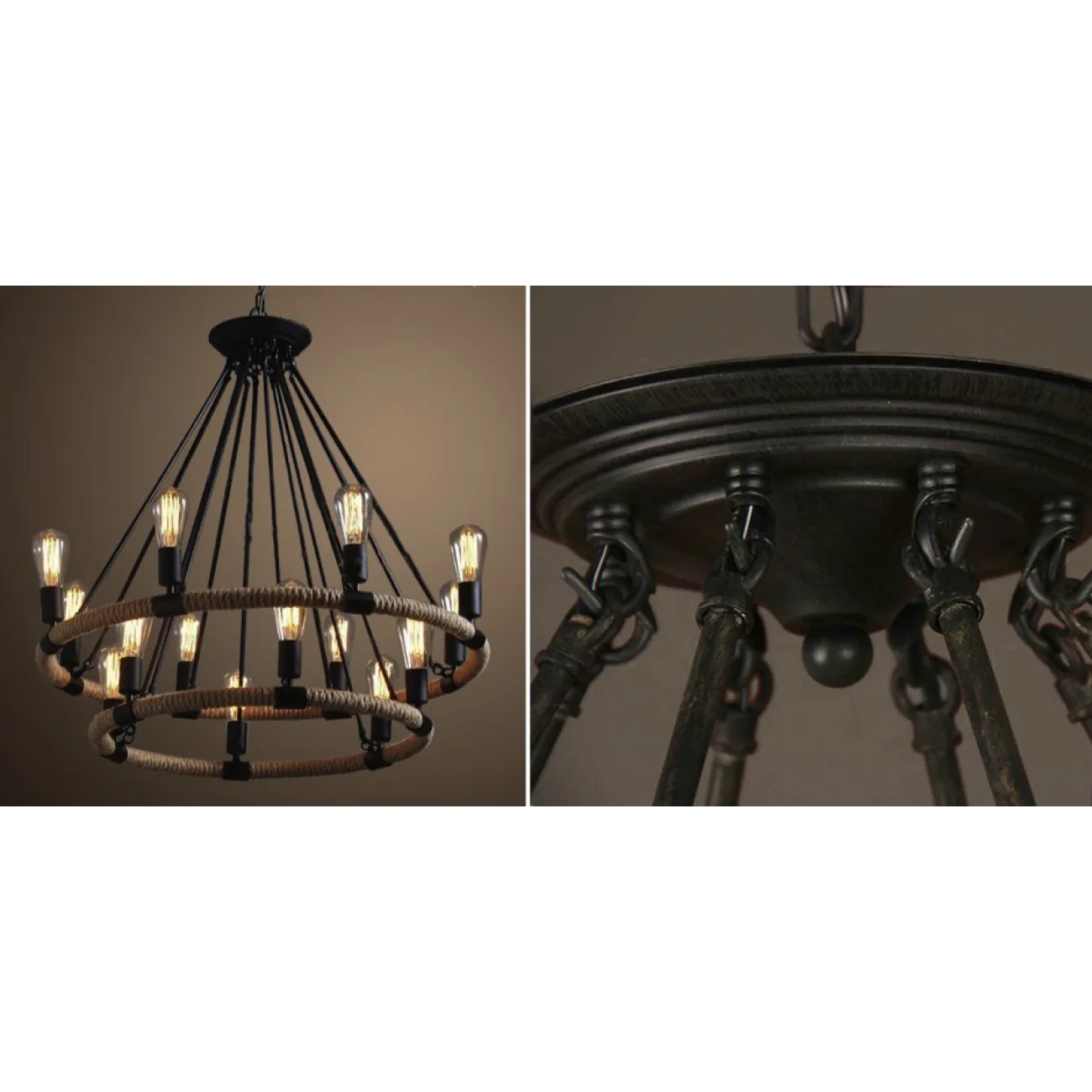 Люстра Round Tube Double Loft Rope Light от LaLume