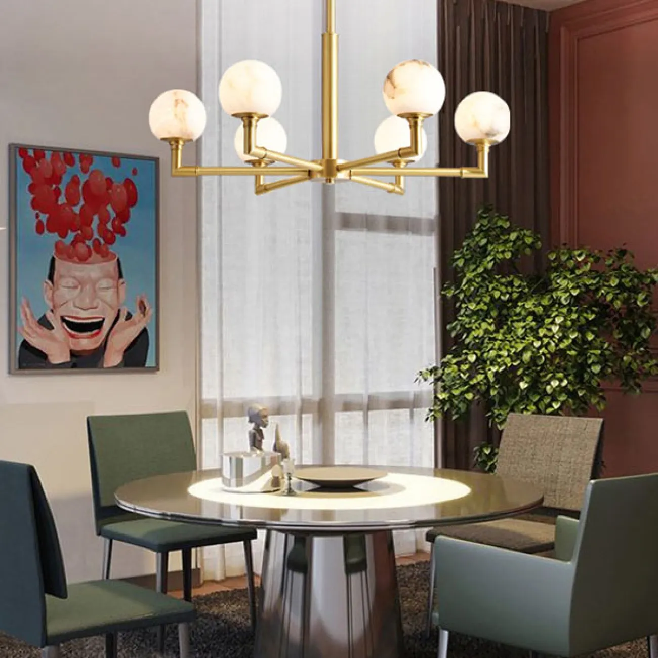 Потолочная люстра NANCY L8 от ImperiumLoft