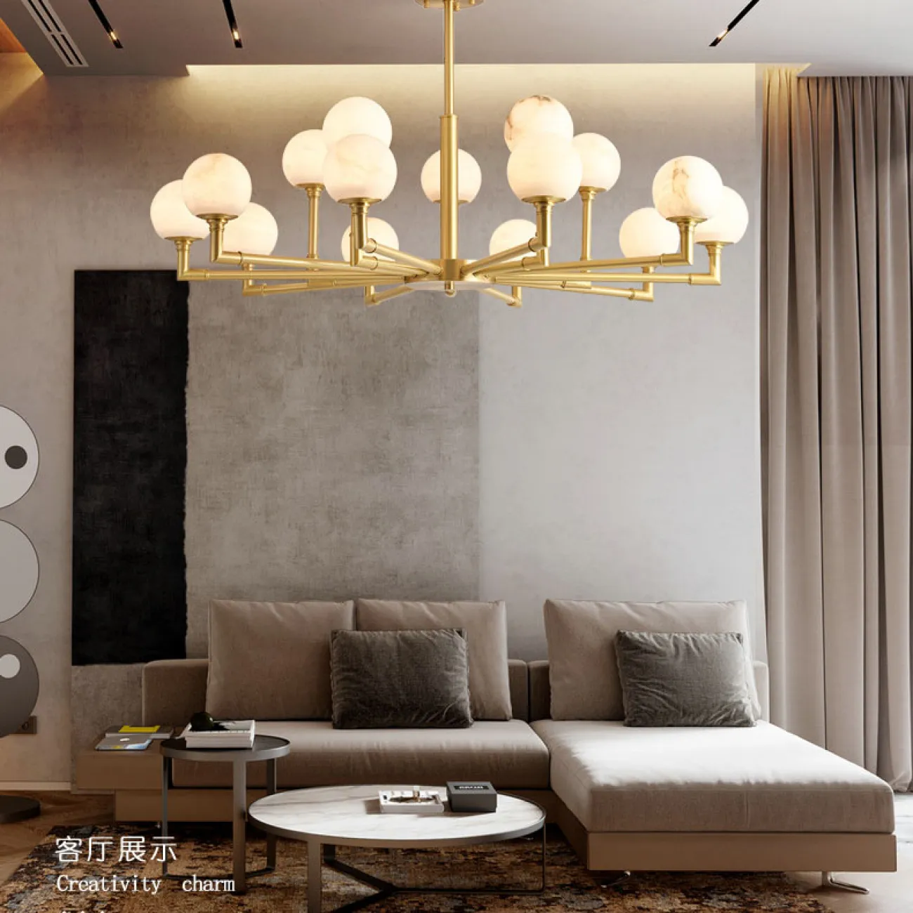 Потолочная люстра NANCY L8 от ImperiumLoft