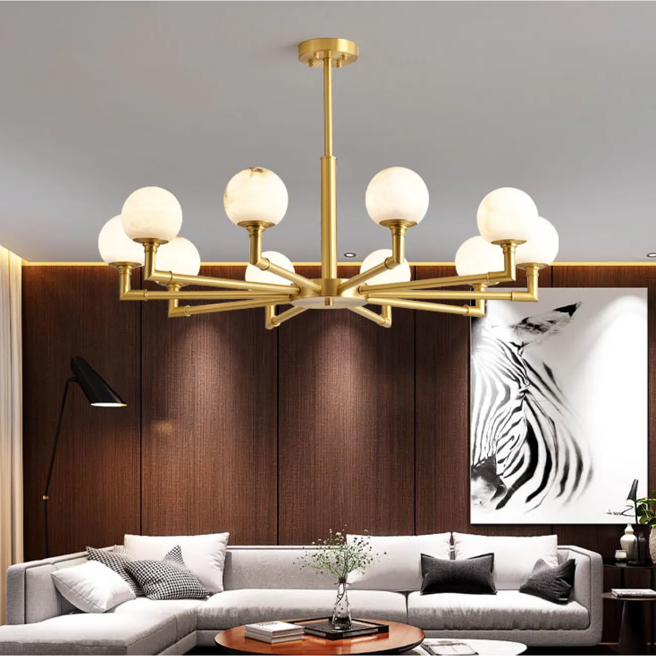 Потолочная люстра NANCY L8 от ImperiumLoft