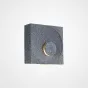 Серия настенных светильников с цементными плафонами кубической формы с круглым рельефом LEGEND Sandy gray