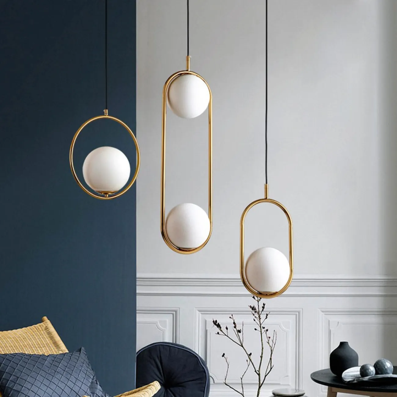 Подвесной светильник HOOP DUO Бронза от ImperiumLoft