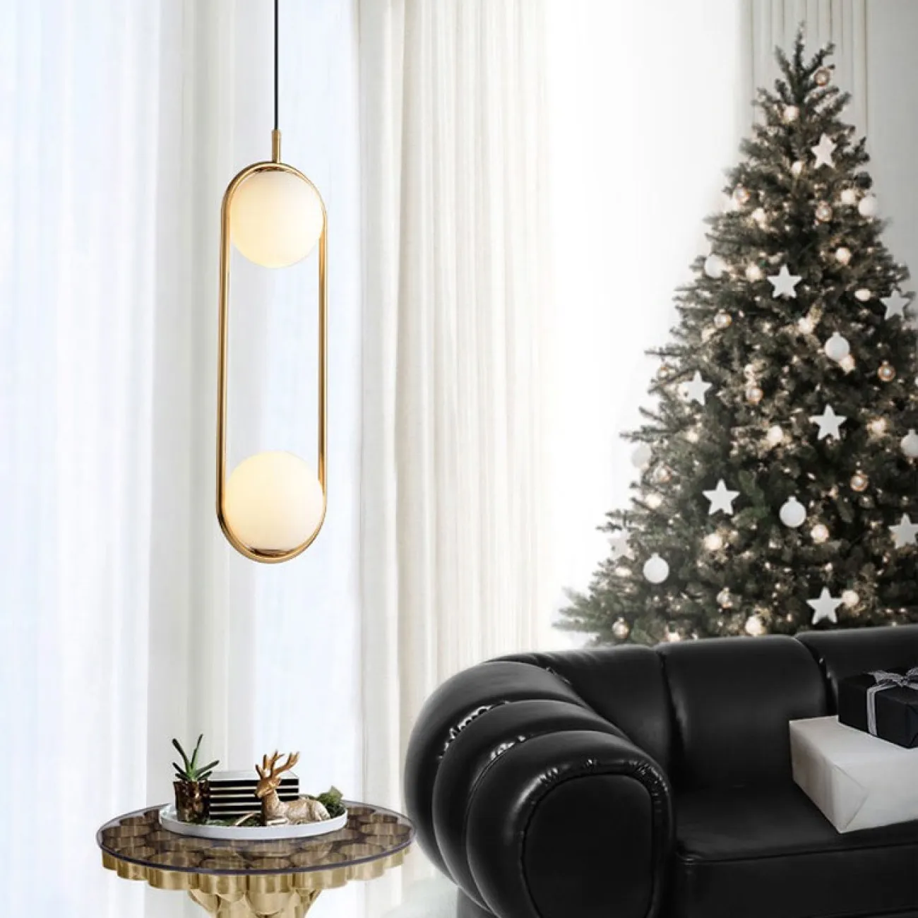 Подвесной светильник HOOP DUO Хром от ImperiumLoft Подвесной светильник HOOP DUO Хром от ImperiumLoft