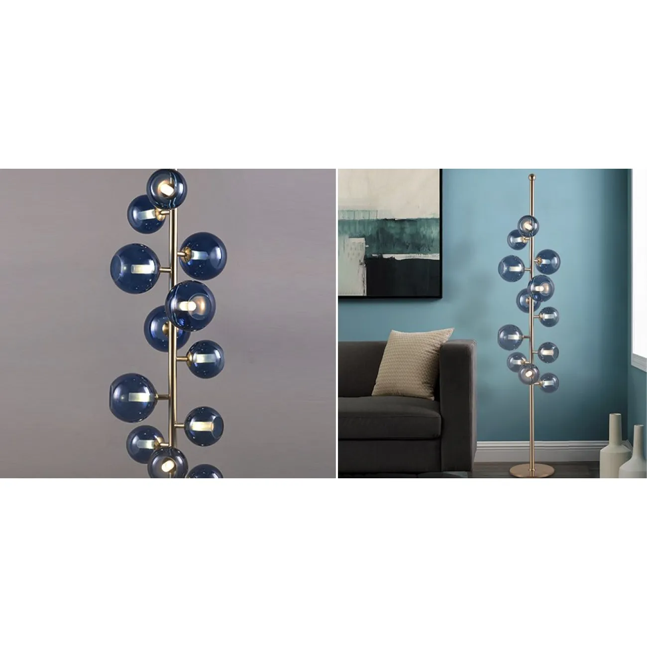 Торшер Last Night Damien Langlois-Meurinne синие плафоны